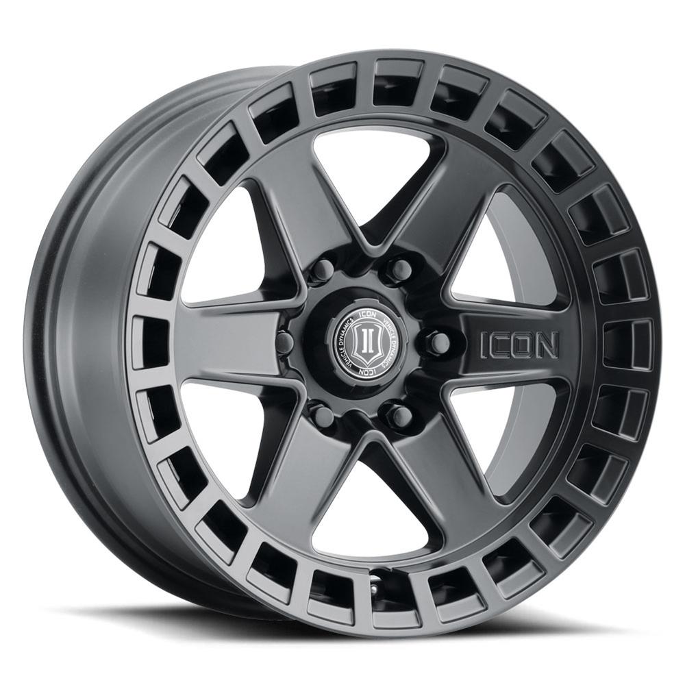 ICON ALLOYS RAIDER SAT BLACK Aro 17″ X 8.5″ apernadura 6×139.7, offset 0
