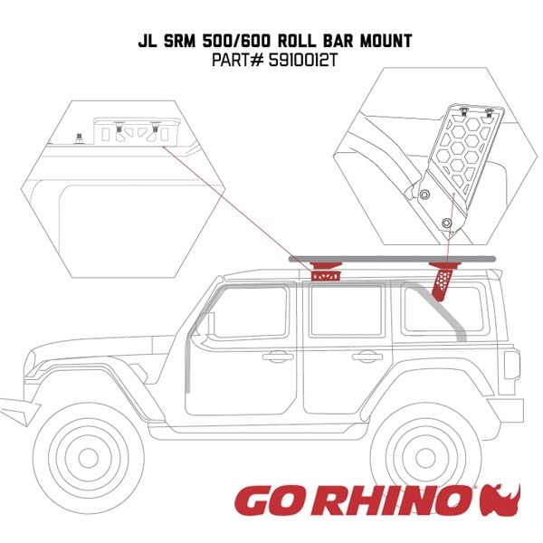 Plataforma de Carga SRM500 + bases reforzadas Jeep Wrangler JK 07->17 - Imagen 2