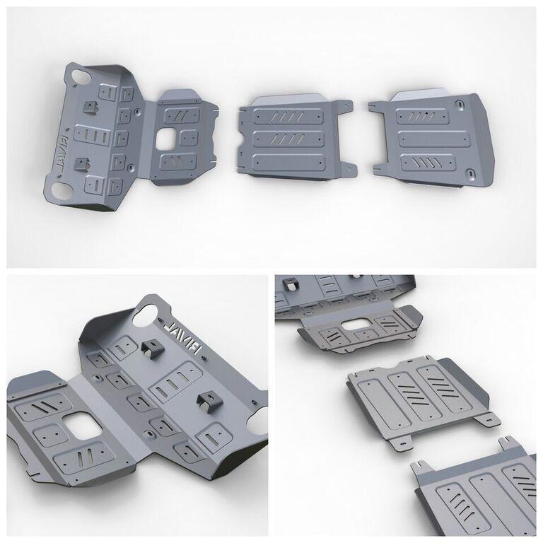 PACK DE Skid Plate Marca Rival - Para Toyota Hilux Revo 2016+ (3 PLACAS DE Acero 3MM) - Imagen 2