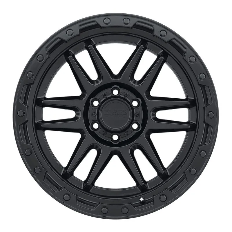 LLANTA BLACK RHINO APACHE MATTE BLACK/BLACK BOLTS 17X8.5 6X114.3/00 - Imagen 3