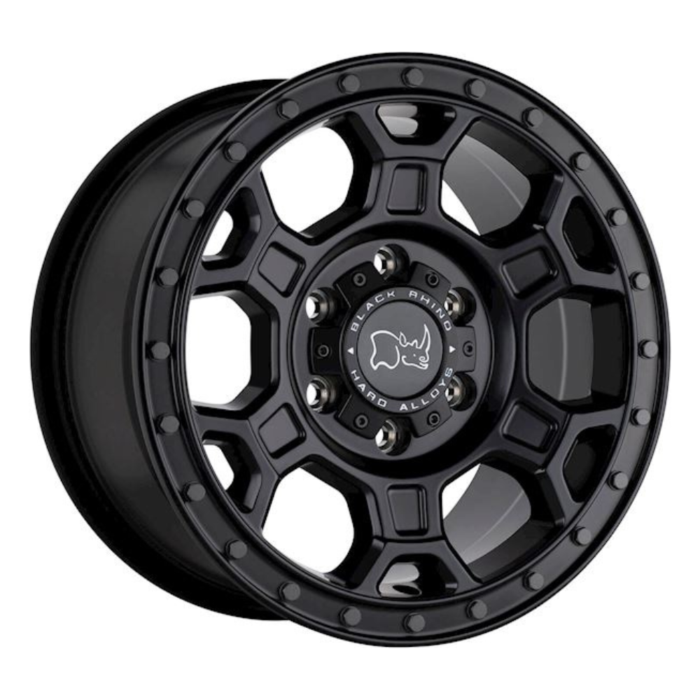 LLANTA BLACK RHINO MIDHILL MATTE BLK/GUNMETAL BOLTS 17X8.0 6X130/38