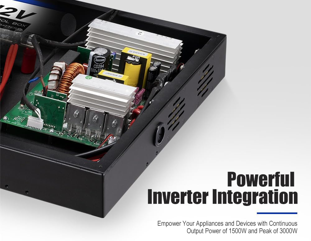 Caja Control 12V c/ Inversor 1500W y CargadorDC DC 40A Atem Power - Imagen 3